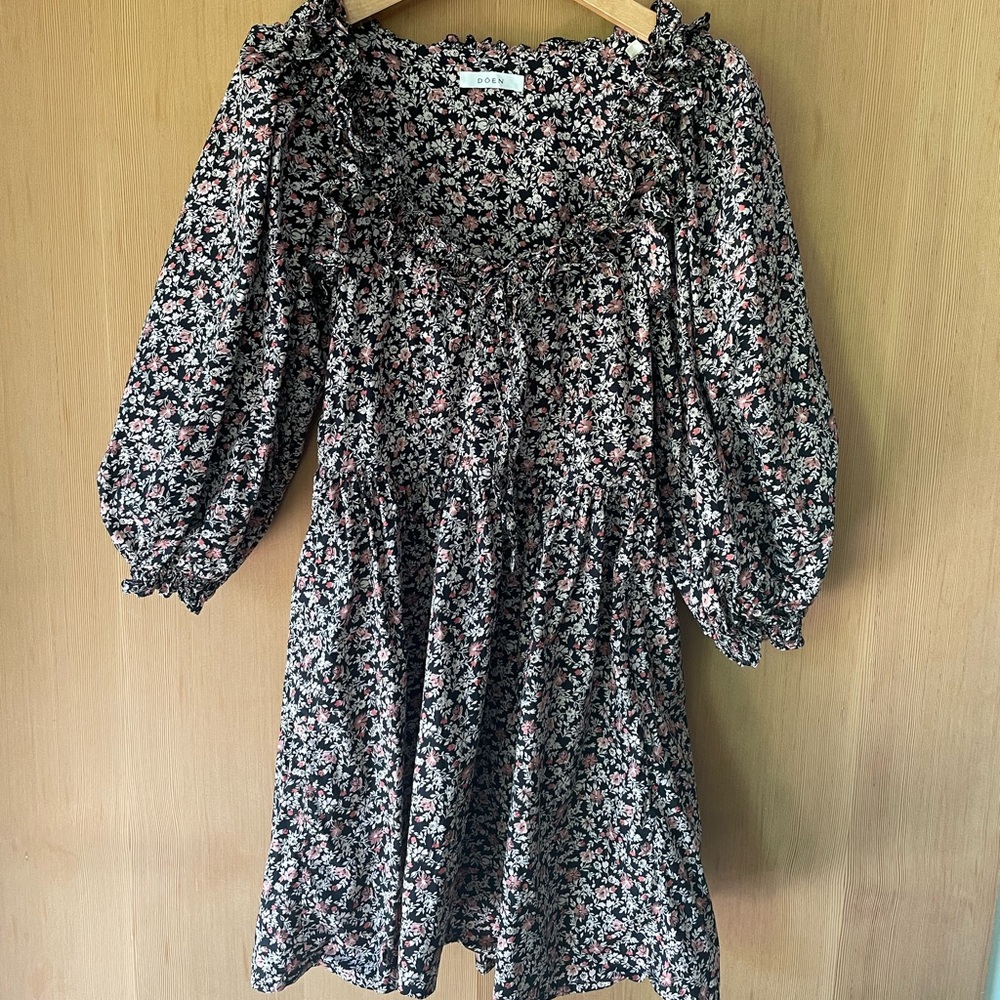 Doen Floral Puff Sleeve Dress, size S